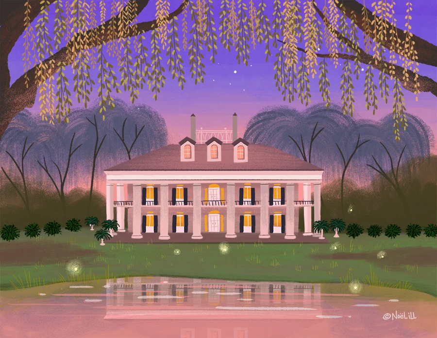 Southern plantation house from the Happy Sweet Home series