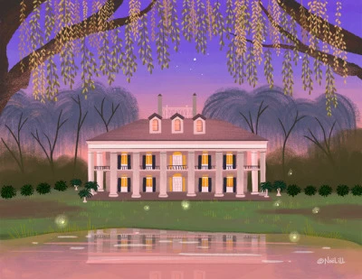 Southern plantation house from the Happy Sweet Home series