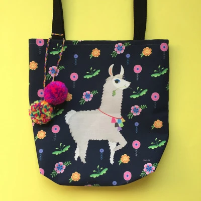 Lulee Llama tote bag
