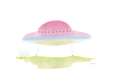 Water color UFOs noeillart.com