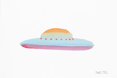 Water color UFOs noeillart.com