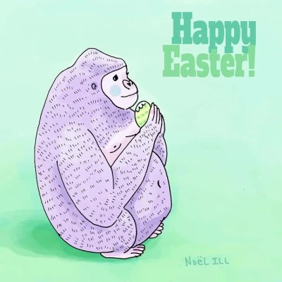 Happy Easter everyone! Have a great weekend! #Easter #spring #gorilla #easteregg #pastelcolors