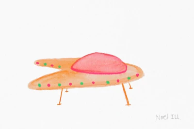 Water color UFOs noeillart.com