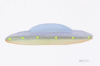 Water color UFOs noeillart.com