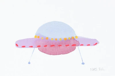 Water color UFOs noeillart.com