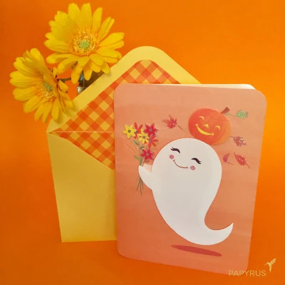 It’s here! My greeting card with Papyrus Greetings is out now! Keep spreading the Halloween love! xoxo -Noël
Sweetest Little Ghost Halloween Card by Noël ILL now available at papyrusonline.com