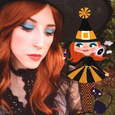 Happy Halloween! I did a makeup look inspired by my Lilly Witch character