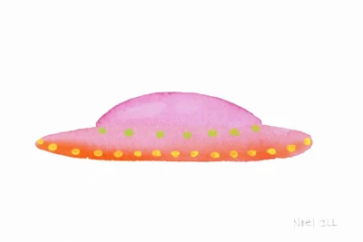 Water color UFOs noeillart.com