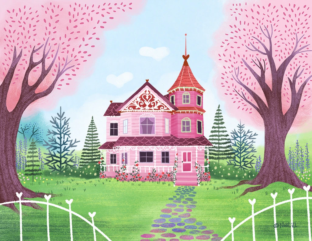 Painted lady victorian home from the Happy Sweet Home series