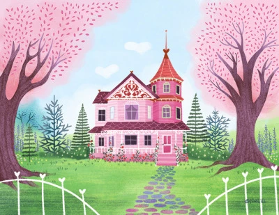 Painted lady victorian home from the Happy Sweet Home series