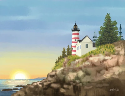 Lighthouse from the Happy Sweet Home series by Noël ILL