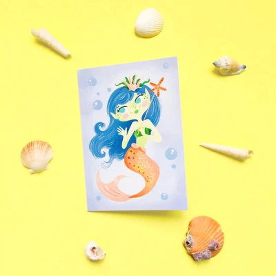 noelillartshop:
“Starfish Mermaid greeting card
”