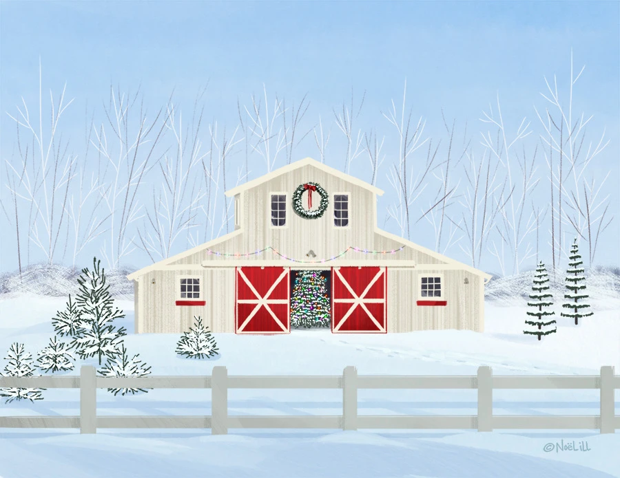 Christmas Barn from the Happy Sweet Home series illustrated by Noël ILL