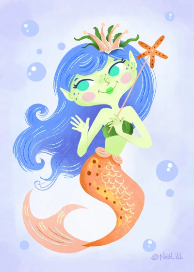 Starfish Mermaid
* greeting card