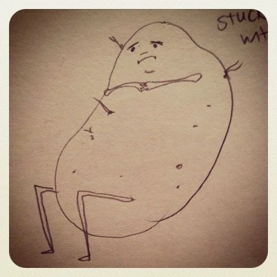 Depressed hot potato. #comics #sketch #tumblr #artist (Taken with instagram)